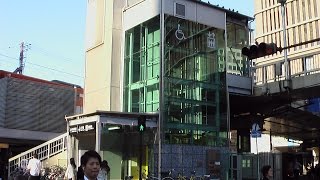 歩道橋エレベーター JR大阪駅 大阪市営地下鉄 御堂筋線 pedestrian bridge elevator for station [upl. by Lenhart]