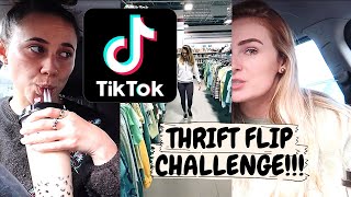 THRIFT FLIP  turning uglaayy clothes into cute clothes TIKTOK Challenge [upl. by Spitzer]