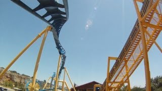 Goliath Onride Front Seat HD POV Six Flags Fiesta Texas [upl. by Allyce966]