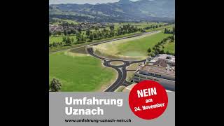 Kreisel Benknerstrasse  Umfahrung Uznach Nein [upl. by Dody]