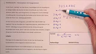 Kombinatorik  Permutationen mit Wiederholung Annagramme [upl. by Asek983]