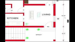 224 x 296 SMALL HOUSE DESIGN 224x 296 GHAR KA NAKSHA  650 SQ FT HOUSE PLANSOUTH FACE PLAN [upl. by Ardra155]