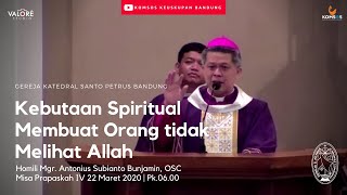 Kebutaan Spiritual Membuat Orang tidak Melihat Allah  Homili Prapaskah IV [upl. by Sension50]