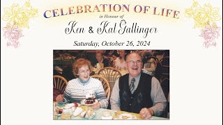 CELEBRATION OF LIFE in Honour of Ken amp Kal Gallinger  Saturday October 26 2024 [upl. by Rochkind]