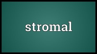 Stromal Meaning [upl. by Iilek]