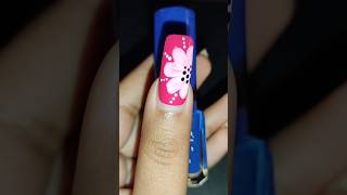 Easy 🌸 flower nail art simplenailartdesignsathome [upl. by Camilia]