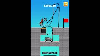 Draw Bridge Puzzle Game Level 80 drawbridge bike [upl. by Nyrat]