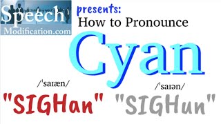 How to Pronounce Cyan 2 Correct Ways [upl. by Araihc]