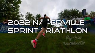 MY FIRST EVER TRIATHLON  2022 Naperville Sprint Triathlon V 81 [upl. by Aneem]