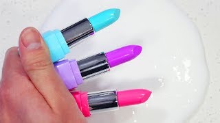 Lipstick Makeup Slime Coloring and Satisfying Balloon Cutting [upl. by Holms]