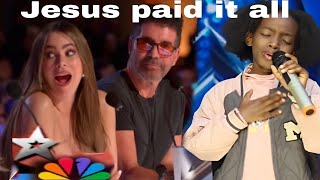 8yearold a little child Neilla astonished judges amp audiences on BGT as she singsquotJesus paid it all [upl. by Yelsa528]