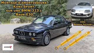 Essai BMW 323 i Baur E30 et montage amortisseurs koni Sport [upl. by Adnawak]