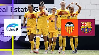 HIGHLIGHTS  Valencia vs Barcelona Liga F 202324 [upl. by Suedaht462]