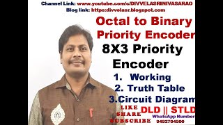 Octal to Binary Priority Encoder  8 to 3 Priority Encoder  Priority Encoder [upl. by Raveaux825]