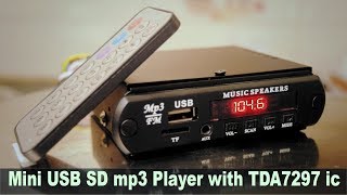 DIY Mini USB SD Card MP3 Player with TDA 7297 Audio IC Hindi Electronics ELECTRO INDIA [upl. by Nwahsyd]