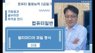 018 멀티미디어 파일 형식📙컴퓨터일반🔷컴활2급필기 [upl. by Blaseio175]