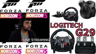 Day 29  Logitech G29 Racing WHEEL  SHIFTER  DIY HAND BRAKE  Forza Horizon 5  Live SIM RACING [upl. by Jannery]