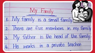 My Family Essay In English Writings  Learn Essay [upl. by Austina879]