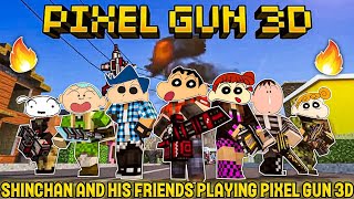 Shinchan playing pixel gun 3d 😱🔥  Pixel gun 3d hindi gameplay  Funny game 😂 [upl. by Brout200]