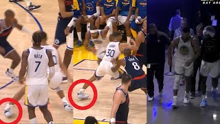 Stephen Curry injures same ankle twice and limps to locker room vs Clippers [upl. by Dunlavy]