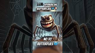 ⚔️🕷️ Spiders vs Butterflies🦋🛡️ai cartoonstoryfilmepicbattleinsectsfightviralspiderhome [upl. by Jenette]