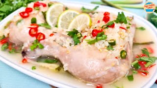 Steamed Chicken with Lime Gai Neung Manao [upl. by Naujled838]