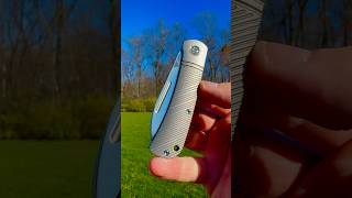 QSP Exclusive Hedgehog Knife QS142SP Sawcut Titanium S90V Spearpoint [upl. by Sallad903]