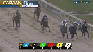 Oaklawn Park Jan 28 2023 The Martha Washington Stakes [upl. by Ynetruoc539]