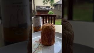 Trying canned bread from Japan 🇯🇵 food japan japanesefood snacks fyp viralvideo bread [upl. by Adnarahs]