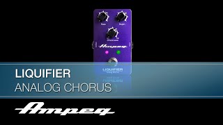 Ampeg  Liquifier Analog Chorus pedal  Demo [upl. by Nyrret]