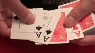 Very Clean Twisting the Aces routine  sleight of hand card magic trick strong close up magic [upl. by Lenee]