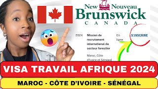 🇨🇦 RECRUTEMENT INTERNATIONAL AFRIQUE 2024  Nouveau Brunswick [upl. by Araihc]