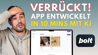 Ohne Vorwissen Apps bauen Mit KI in nur 10 Min möglich 🔥 boltnew deutsch tutorial [upl. by Darn]