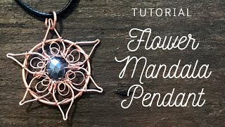 Flower Mandala Pendant  Tutorial [upl. by Nytram]