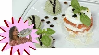 Caprese con Gelato Al Basilico  Le Ricette di Alice [upl. by Toll]