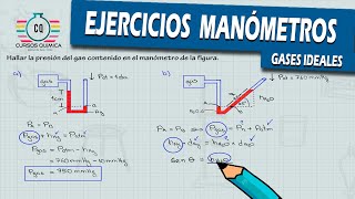 520 Gases EJERCICIOS DE MANÓMETROS con AGUA Y MERCURIO MANOMETERS with WATER AND MERCURY [upl. by Forbes875]