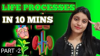 Life processes in 15 mins  Ab no exam fear 🔥🔥 Score full marks m [upl. by Anerom441]