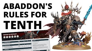 Abaddon the Despoilers Datasheet in Warhammer 40K 10th Edition  How Strong is the Warmaster [upl. by Delorenzo]