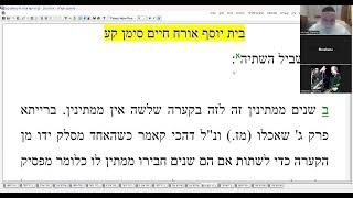 RABBI MICHAEL DANIELOV TURBET YOSEFSHULCHAN ARUCH PART 481 LAWS OF CONDUCT DURING THE MEAL [upl. by Petromilli]