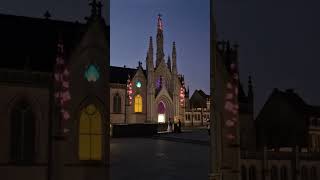 ✨ Night illuminations in Roubaix lightshow french cityvibes goodevening springtime [upl. by Mok]