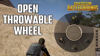 How to Open Throwable Wheel in Pubg PC 2024 [upl. by Einttirb]