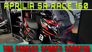 2024 Aprilia SR RACE 160 Full Detailed Review  The Sporty Impact  New Price  Colour  Hindi Vlog [upl. by Rednav]