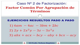 Factor Común Por Agrupación de Términos  Aprende a Factorizar [upl. by Lombardy]