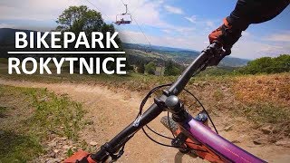 BIKEPARK ROKYTNICE Modrá červená černá a nahoru lanovkou [upl. by Lipp620]