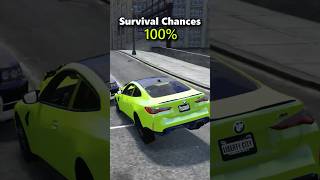 Chance Of Survival With Different Real Cars💥 shorts gaming [upl. by Maleki]