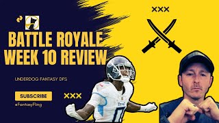 Underdog Fantasy Battle Royale Week 10 Review [upl. by Namharludba]