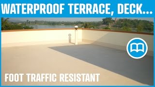 Waterproof decks terraces balconies Decorative and protective paint for surfaces foot traffic [upl. by Acsot]