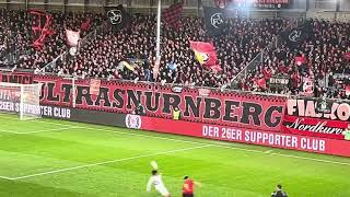 Fans des 1 FC NÜRNBERG beenden Schweigeminuten in Wiesbaden [upl. by Minsk545]