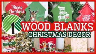 GRAB DOLLAR TREE WOOD BLANKS TO MAKE CHRISTMAS DIY DECOR  CHRISTMAS CRAFTS FOR 2024 [upl. by Jacenta260]