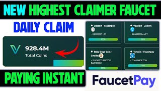 High Paying Faucet  Today New Faucets  Earn Free Crypto Coin [upl. by Guinna573]